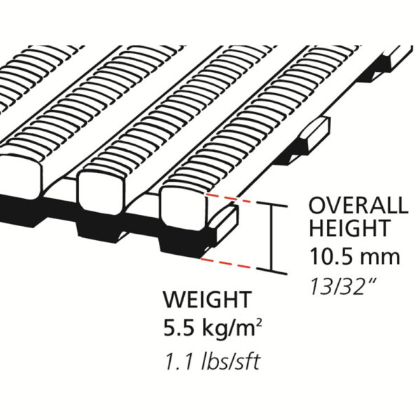 heronrib matting vloermat superjacht binnenvaart tankers marine tekening